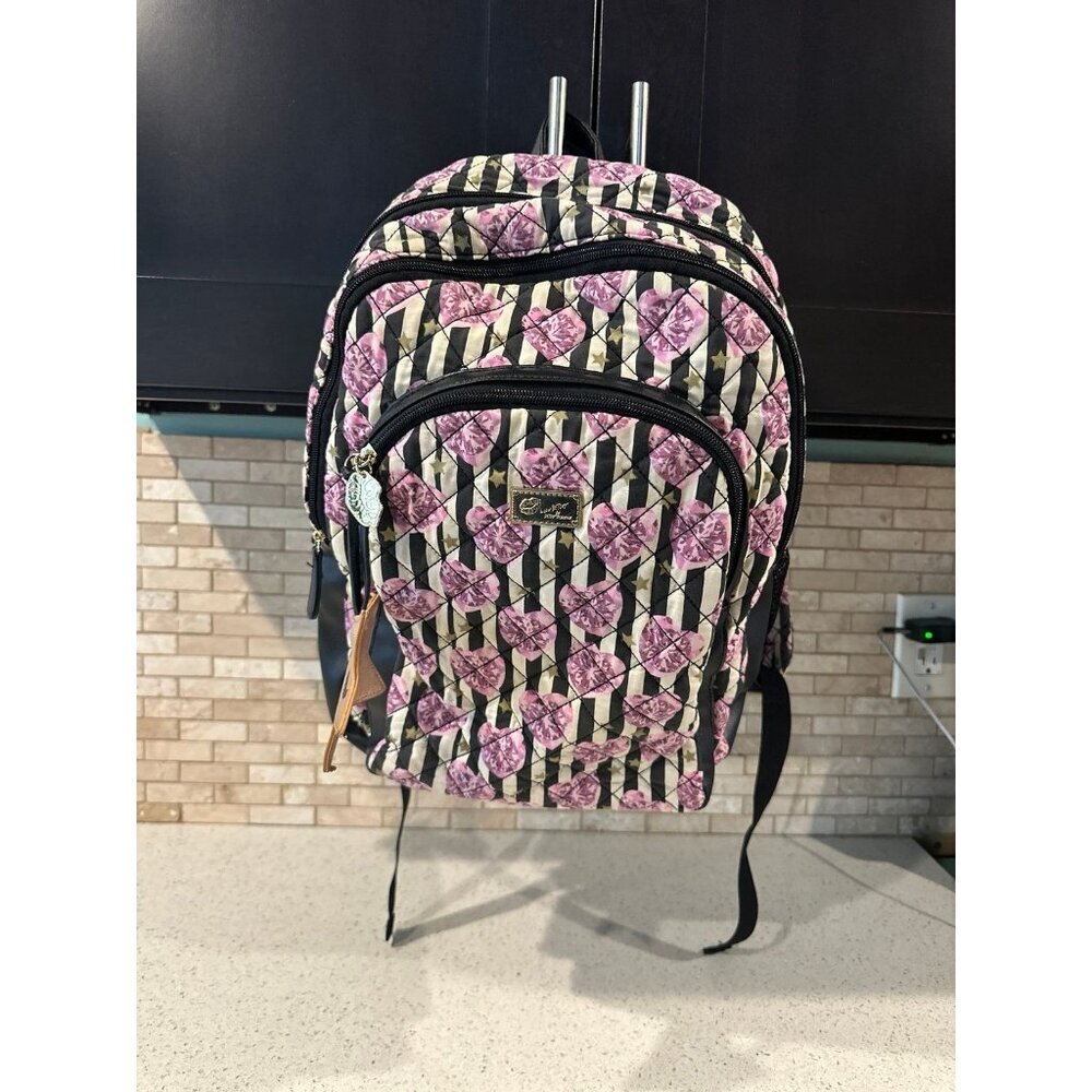 Betsey Johnson Quilted Stripped backpack